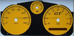 Pontiac G5 Yellow Gauge Face